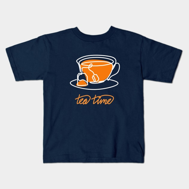 Tea Time Kids T-Shirt by mirailecs